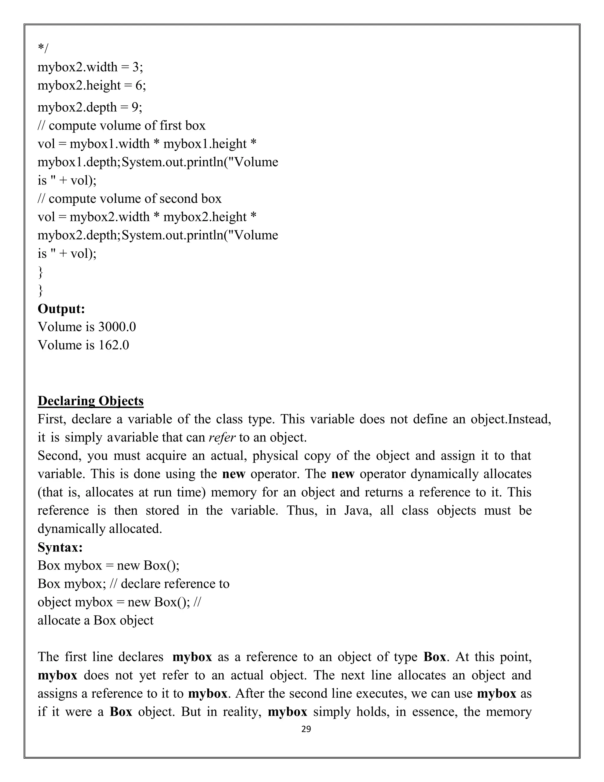 CS3391 -OOP -UNIT – I NOTES FINAL.pdf | Programming Languages | Computing