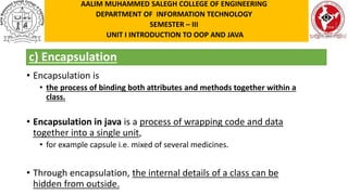 CS3391 OOP UT-I T3 FEATURES OF OBJECT ORIENTED PROGRAMMING | PPT