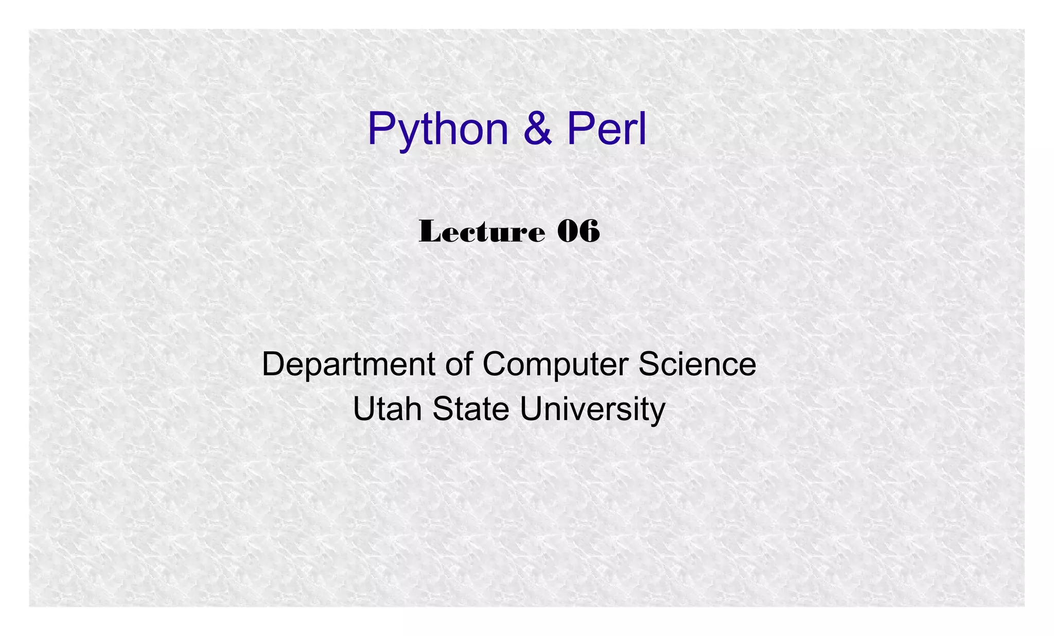Python lecture 05 | PPT