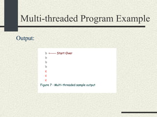 Output: Multi-threaded Program Example 