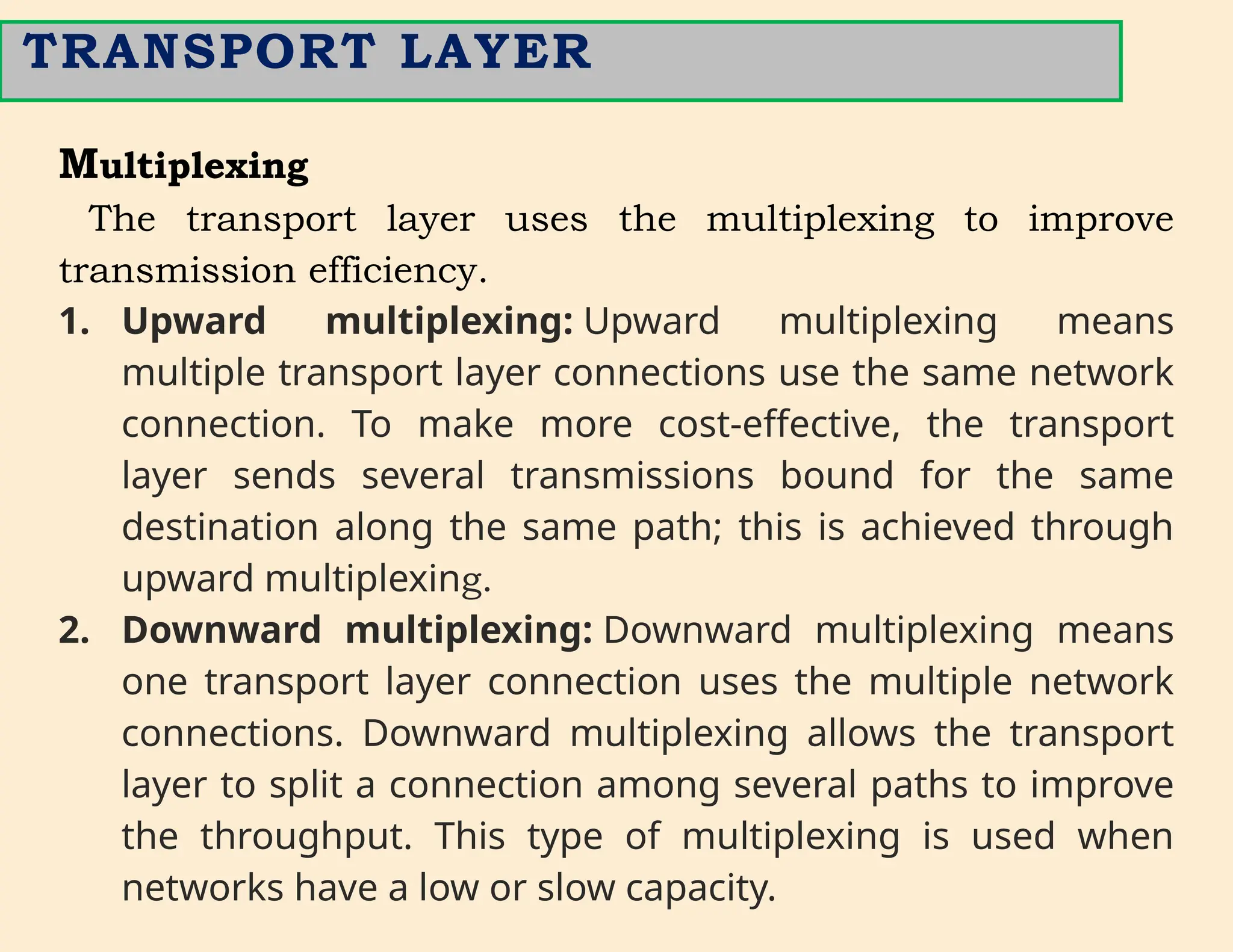 CS3591- Computer Networks Unit-2 Transport layer | PPTX