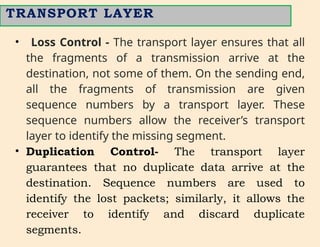 CS3591- Computer Networks Unit-2 Transport layer | PPTX