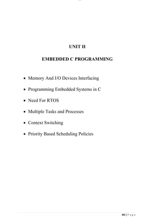 EMBEDDED SYSTEMS AND IOT lab manual for enginnering students | PDF