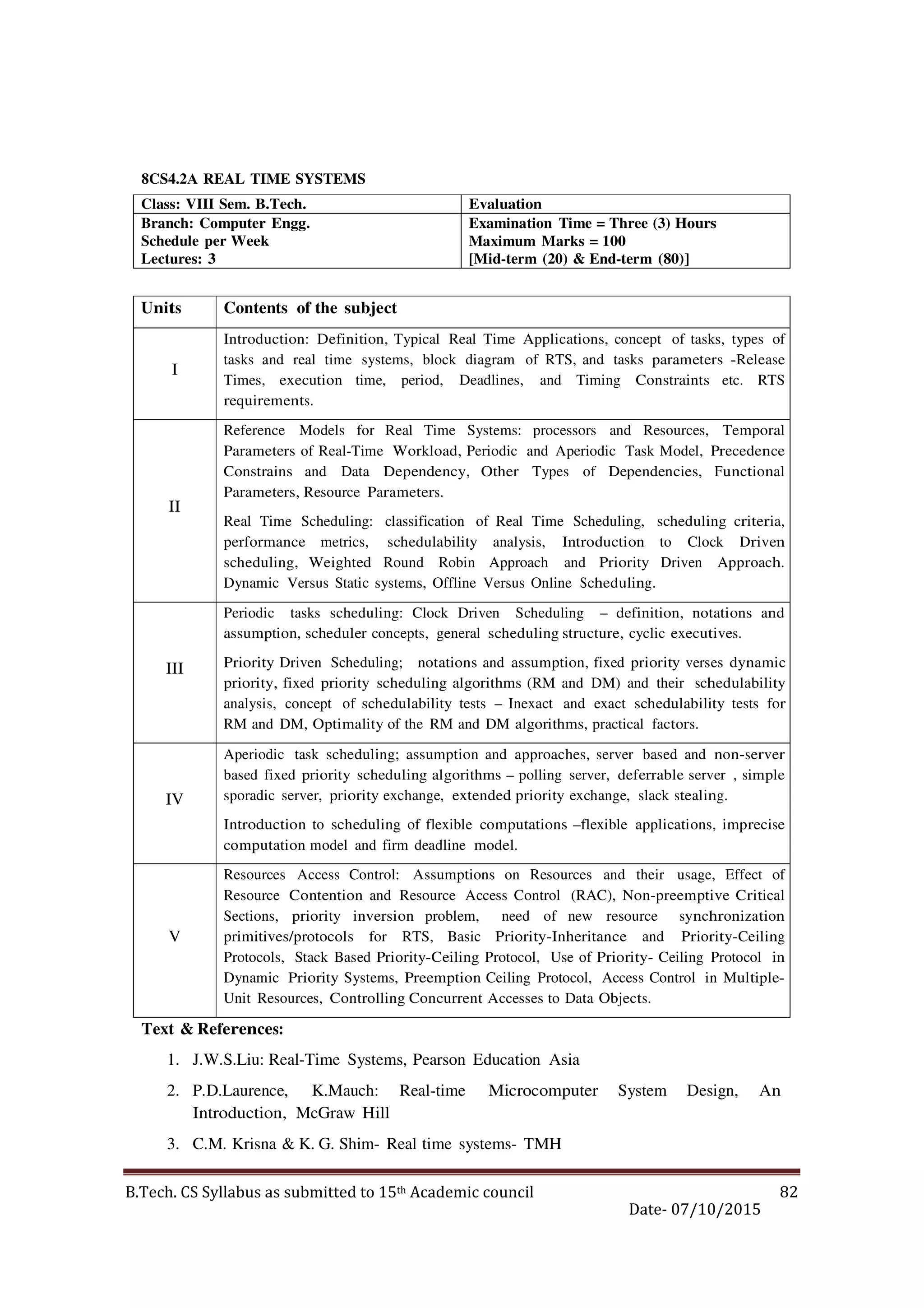 rtu cs branch syllabus | PDF