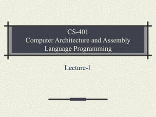 Computer Organization and Assembly Language | PPT | Computing ...