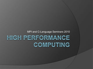 High performance computing seminar1.pptx