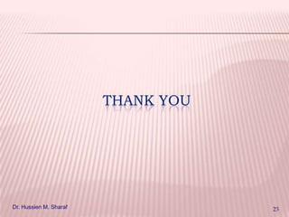 THANK YOU

Dr. Hussien M. Sharaf

23

 