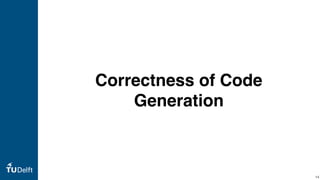 Correctness of Code
Generation
14
 