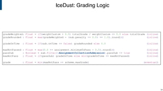 IceDust: Grading Logic
!34
 