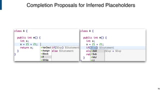 Completion Proposals for Inferred Placeholders
78
 
