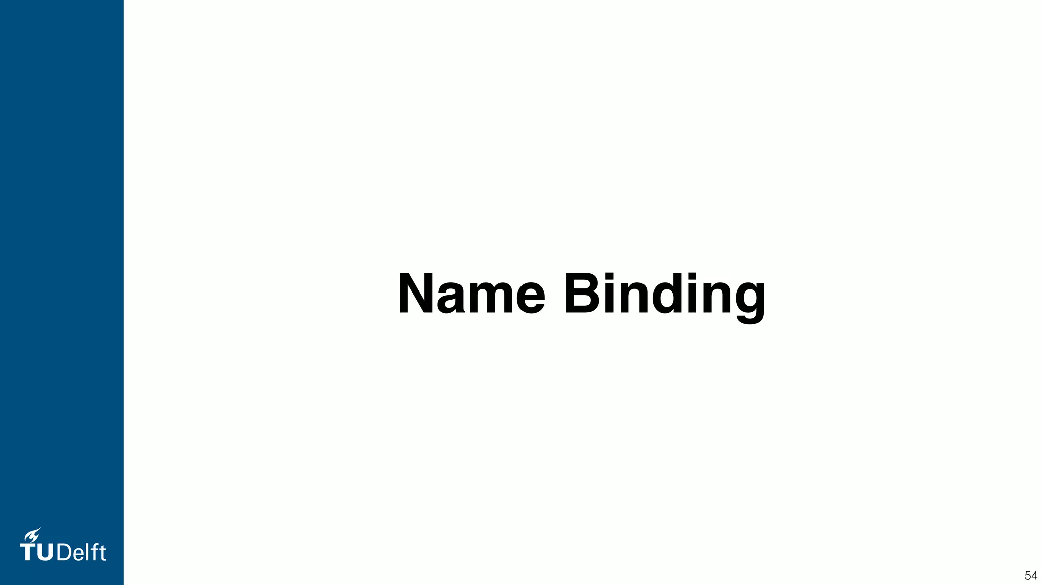 Name Binding 54 