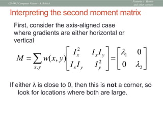 CS4495-Features1.pdf Harris corner detection | PDF