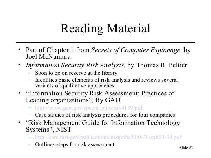 Cs461 06.risk analysis (1) Cs461 06.risk analysis (1)
