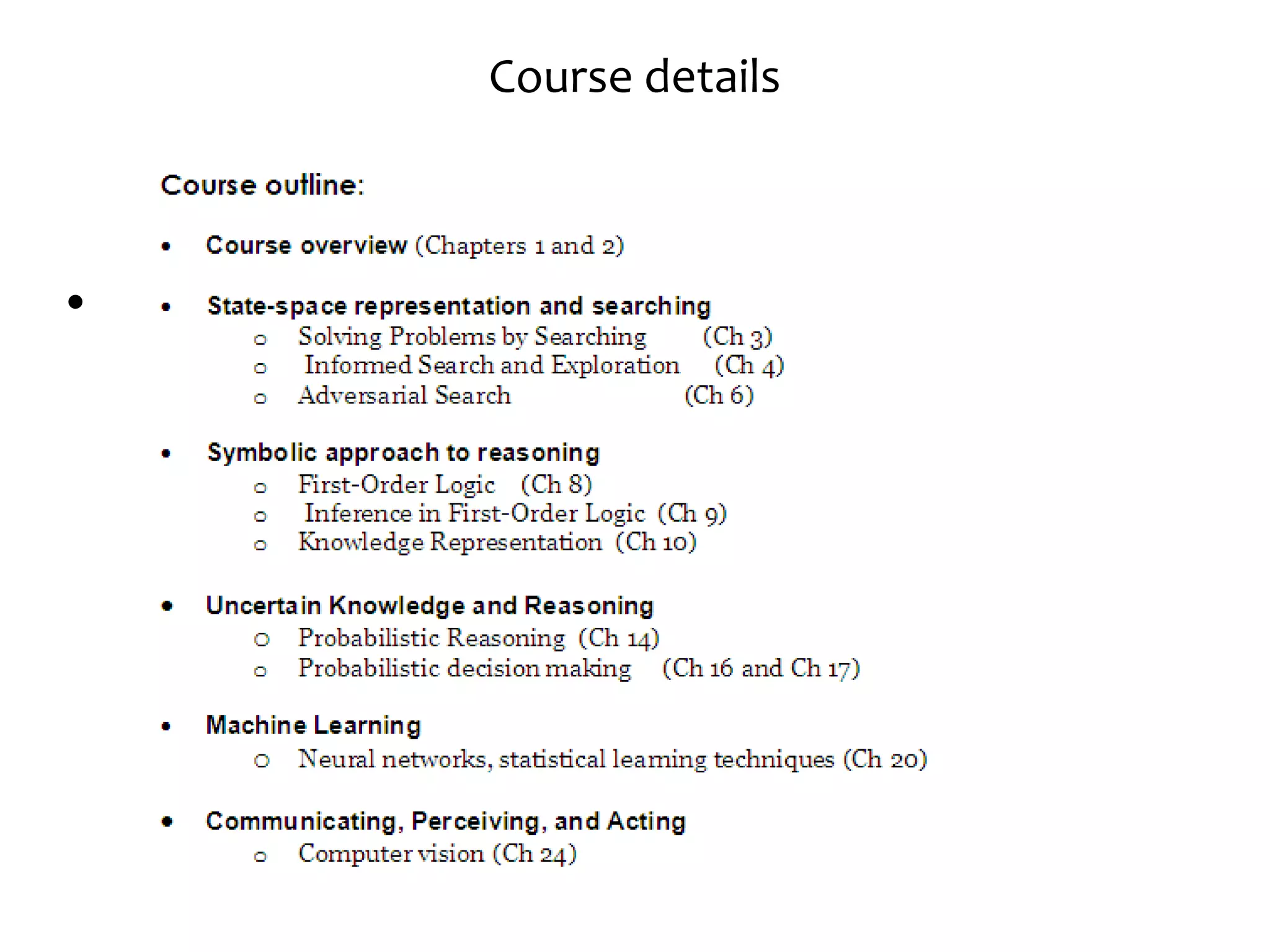 Course details
•
 