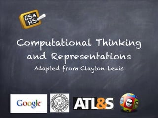 Computational Thinking and Data Representations | PDF