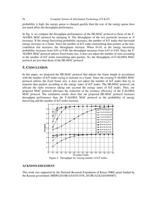 HARVESTED ENERGY-ADAPTIVE MAC PROTOCOL FOR ENERGY HARVESTING IOT ...