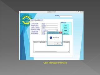 User Manager Interface
 