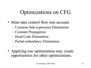 Presentation on code optimization for compiler design | PPT