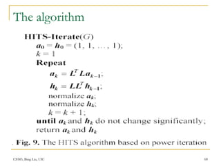 CS583, Bing Liu, UIC 68
The algorithm
 