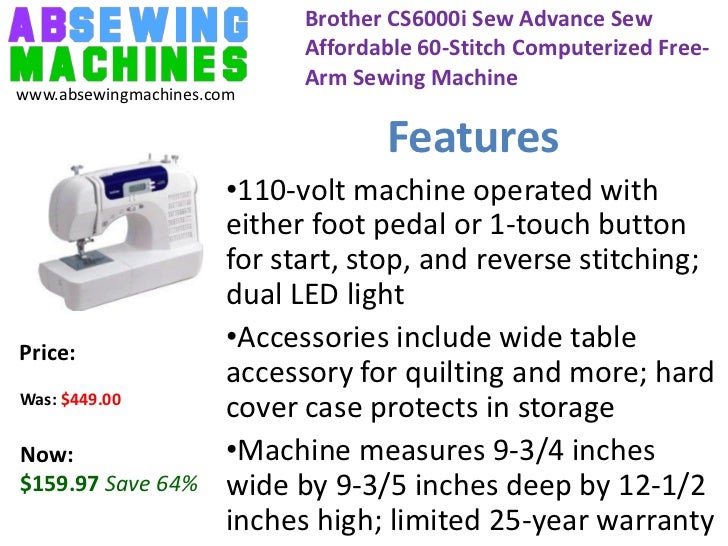 Brother CS6000i Review