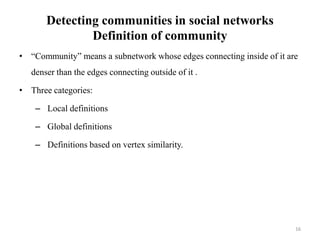 CS6010 Social Network Analysis   Unit III