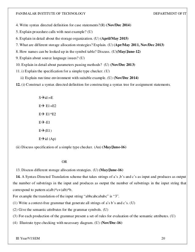 Cs6660 compiler design