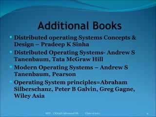 Advanced Operating System- Introduction | PPT