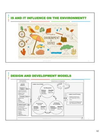 12
CS8078 GREEN COMPUTING 23
IS AND IT INFLUENCE ON THE ENVIRONMENT?
CS8078 GREEN COMPUTING 24
DESIGN AND DEVELOPMENT MODELS
 