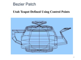 41
Utah Teapot Defined Using Control Points
Bezier Patch
 