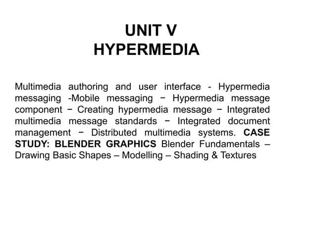 Cs8092 computer graphics and multimedia unit 5 | PPTX