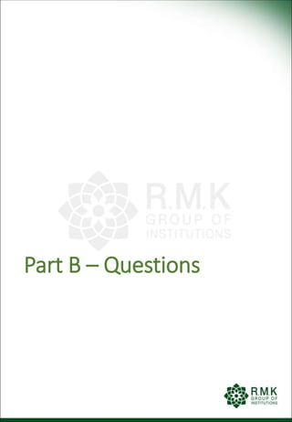 Part B – Questions
 