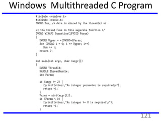 Windows Multithreaded C Program
121
 