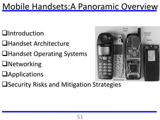 Mobile Handsets:A Panoramic Overview
Introduction
Handset Architecture
Handset Operating Systems
Networking
Applicati...
