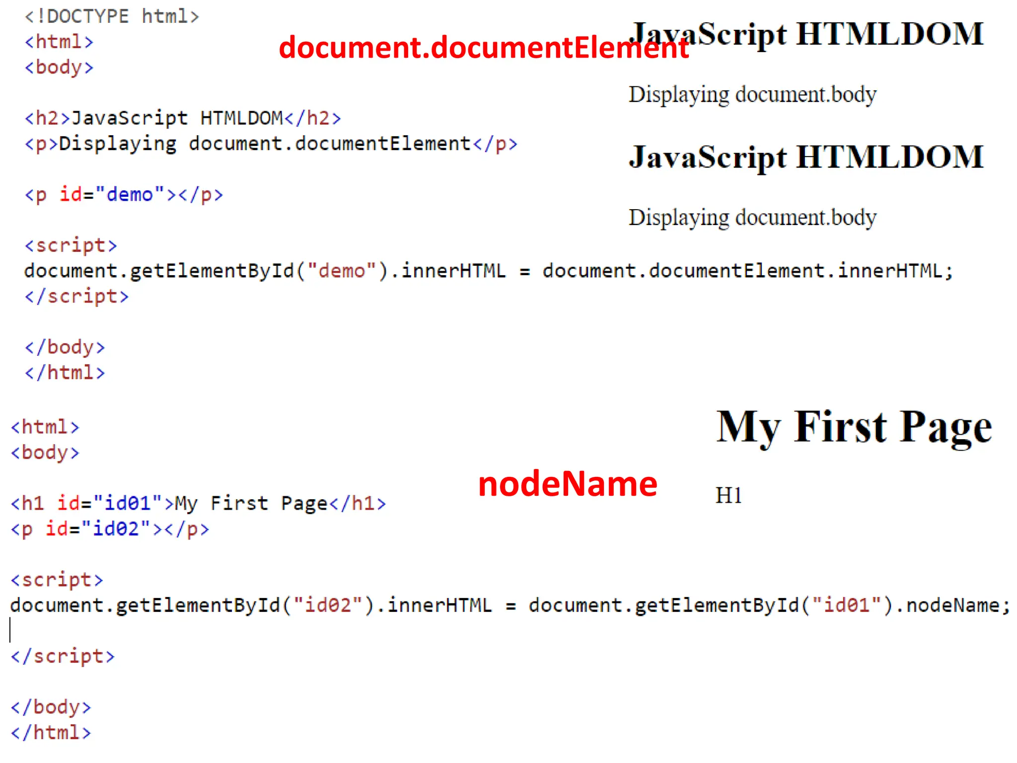 document.documentElement
nodeName
 