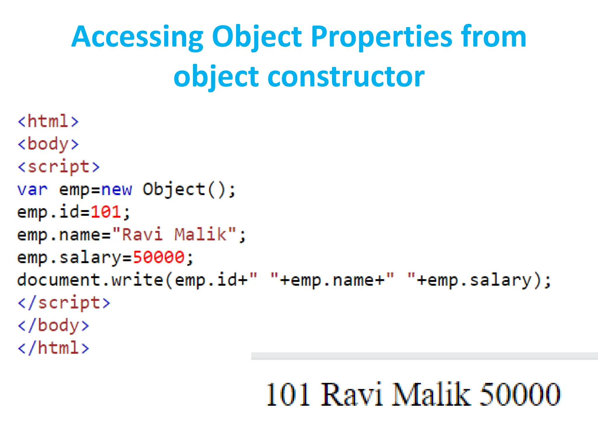 Accessing Object Properties from
object constructor
 
