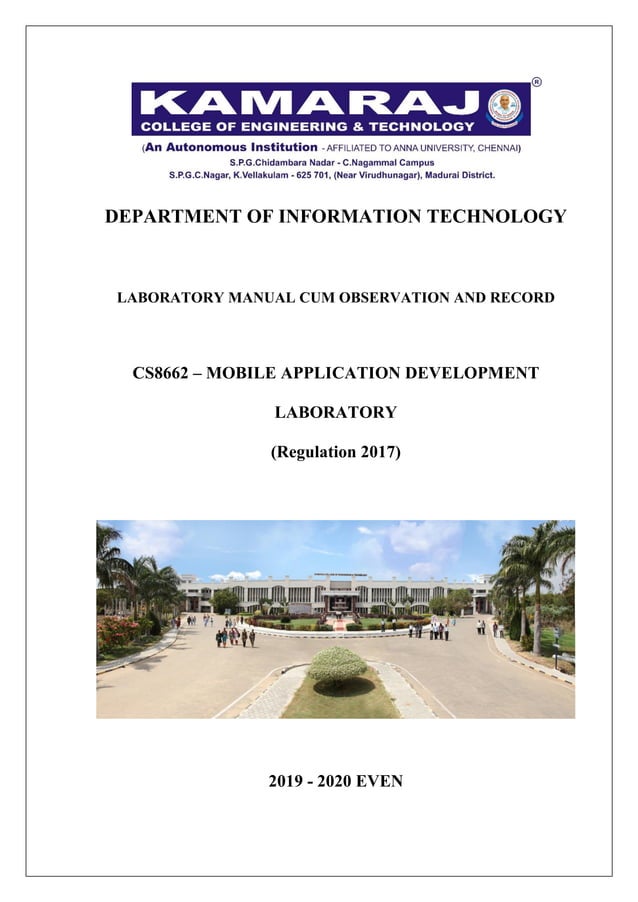 Cs8662 mobile application development lab manual pdf
