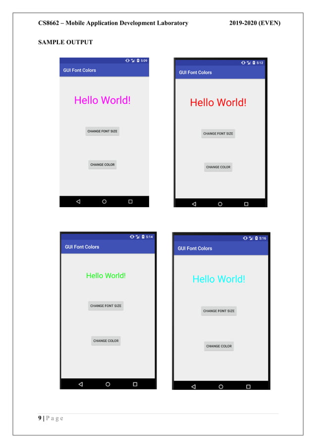 Cs8662 mobile application development lab manual pdf