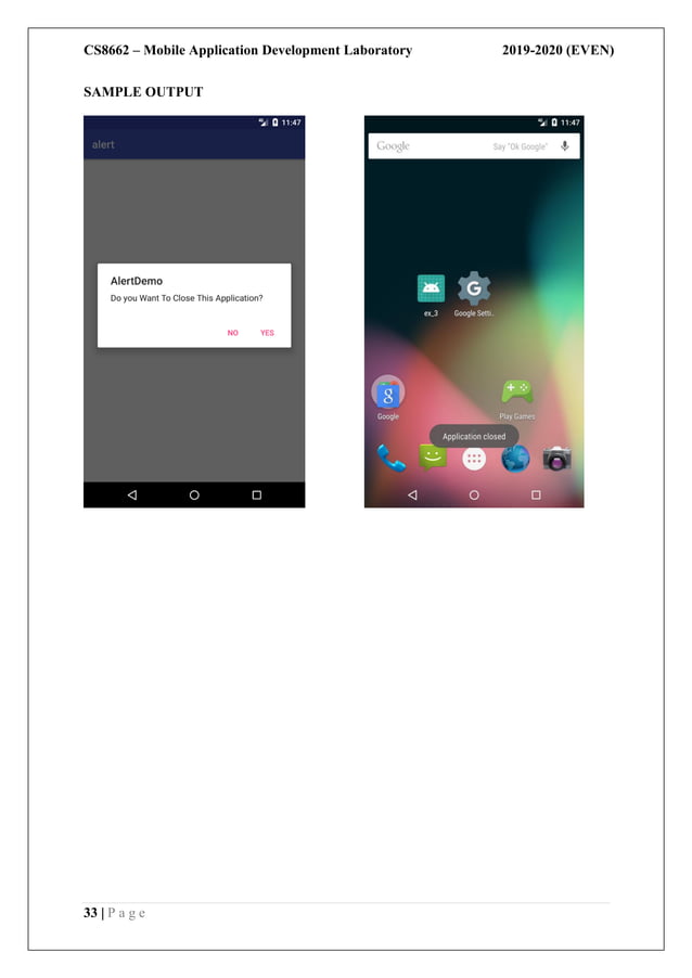 CS8662 Mobile Application Development Lab Manual PDF