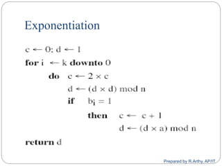 Exponentiation
Prepared by R.Arthy, AP/IT
 