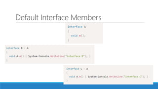 Default Interface Members
 