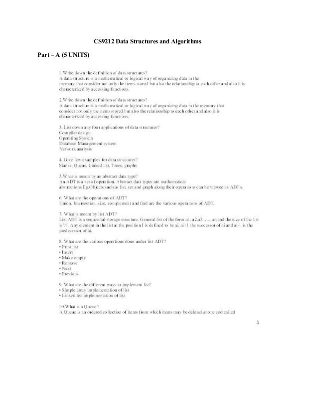 cs9212 data structures and algorithms