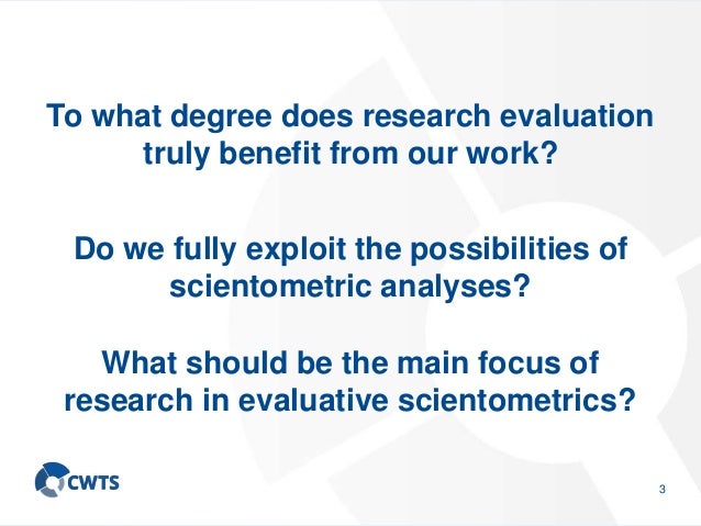Scientometric analysis phd thesis