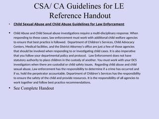 Csa Reference Format CSA-2023.ppt regarding various types of abuses | PPT