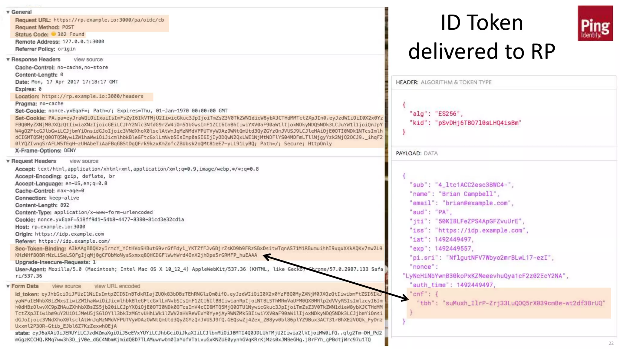 © 2017 Brian Campbell 22
ID Token
delivered to RP
 