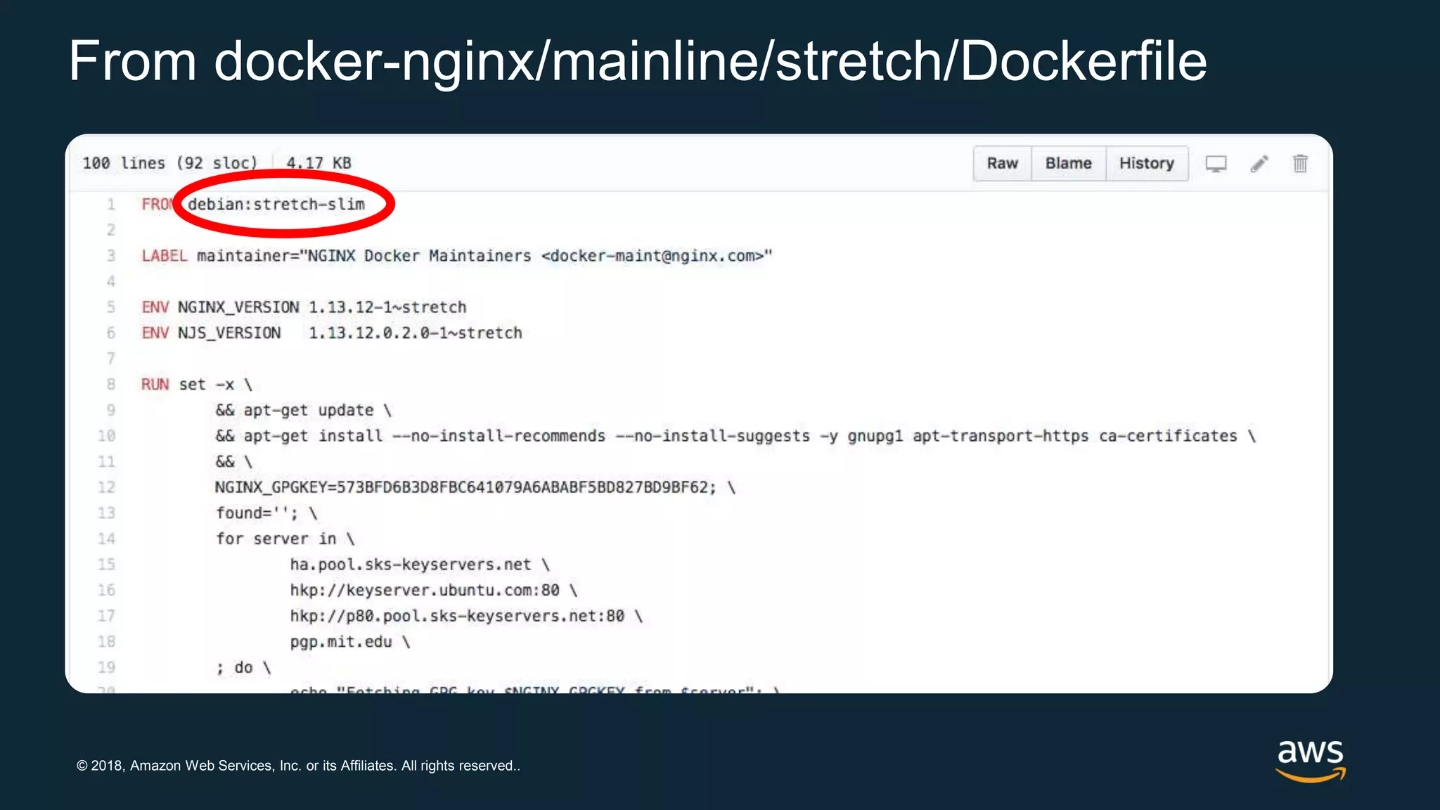 © 2018, Amazon Web Services, Inc. or its Affiliates. All rights reserved..
From docker-nginx/mainline/stretch/Dockerfile
 