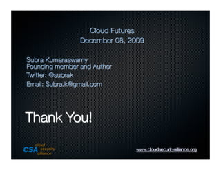 Cloud Security Alliance - Guidance