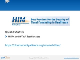 Copyright © 2011 Cloud Security Alliance   www.cloudsecurityalliance.org
 