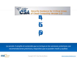 Copyright © 2011 Cloud Security Alliance   www.cloudsecurityalliance.org
 