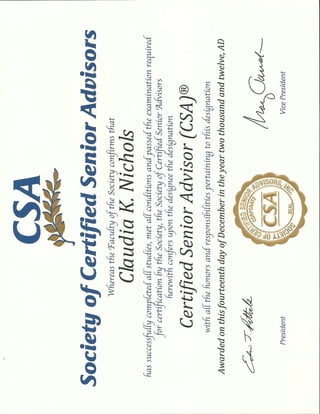 Csa certificate2012