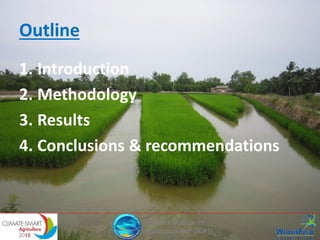 Research Institute for
Aquaculture No1 (RIA1)
Outline
1. Introduction
2. Methodology
3. Results
4. Conclusions & recommendations
 